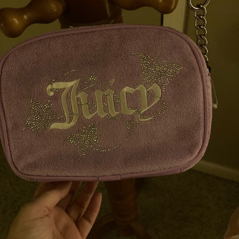 Juicy Couture Lavender Shoulder or Crossbody Bag with Butterflies NWT Think 🎁🎄